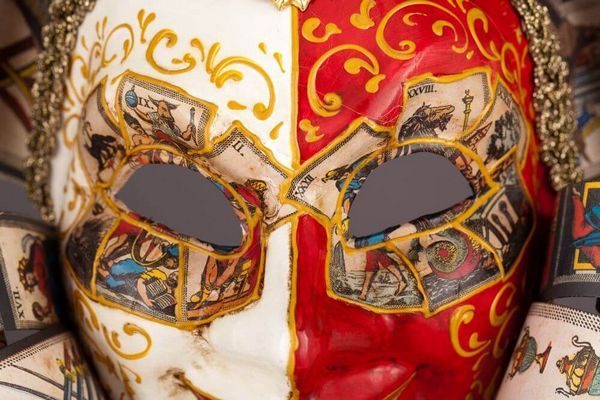 Jolly René Ricci in Paper-Mache - Taroc Style - Detail 2 - Venetian Mask