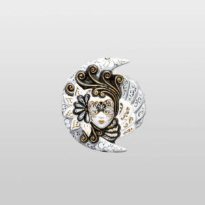 Eclissi Small Silver - Venetian Mask