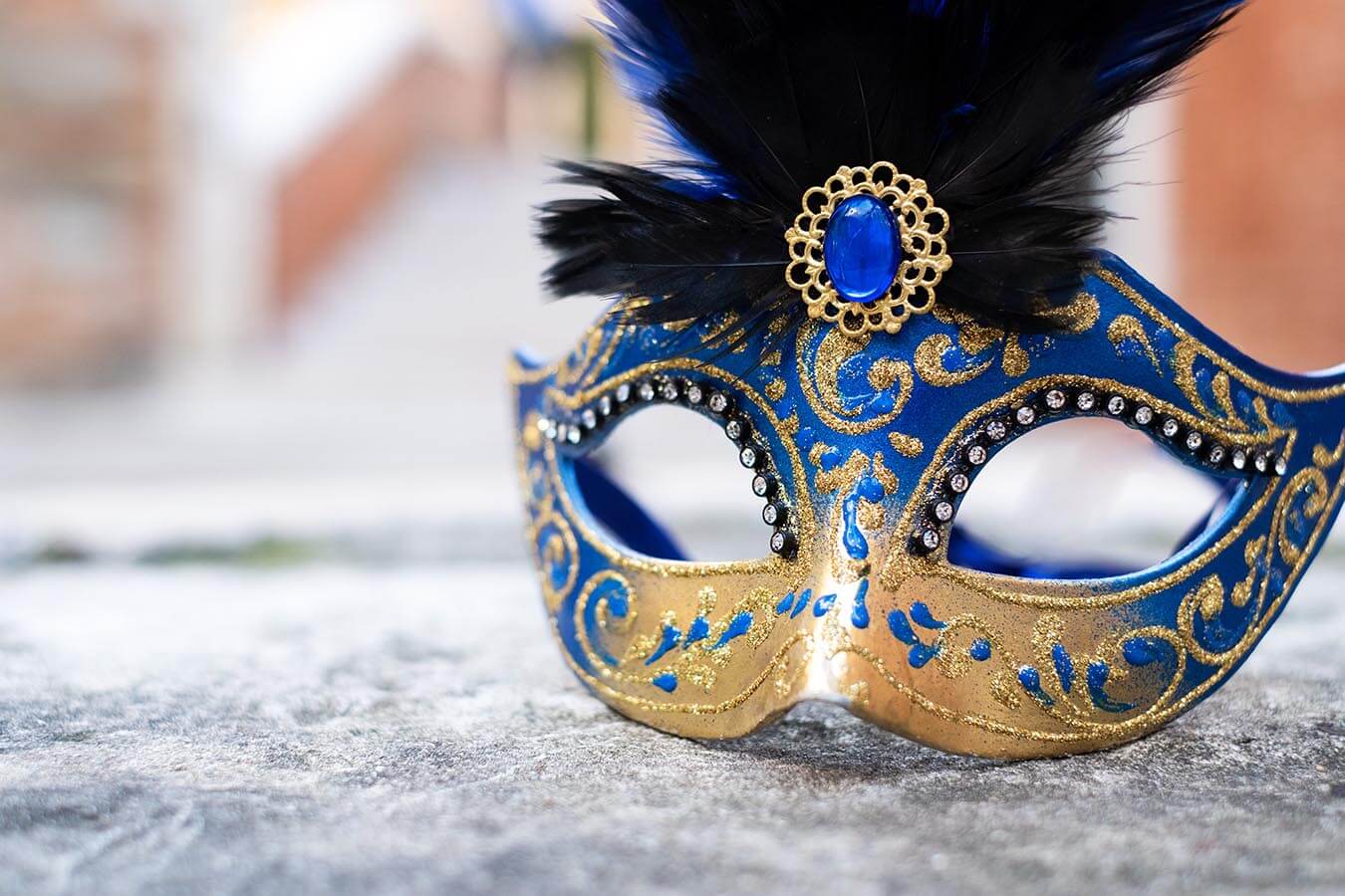 Colombina Gefiedert Maske Venezianische Karnevalsmasken