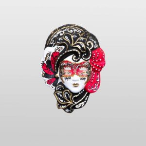 Iris - Extra Klein - Rot - Venezianische Maske
