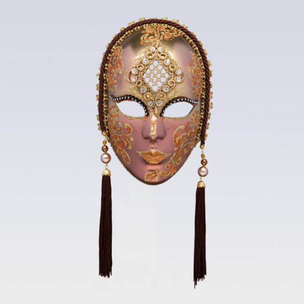 Vedova Colorata Macramé Bronze - Venetian Mask