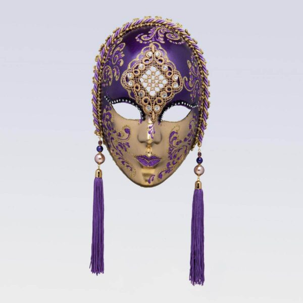 Vedova Colorata Macramé Violet - Venetian Mask