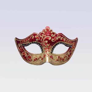 Colombina Mask - Red Color - Venetian Mask