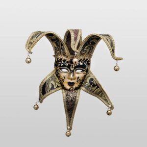 Donna Ragno mit sechs Tipps - Klein - Schwarz - Venezianische Maske