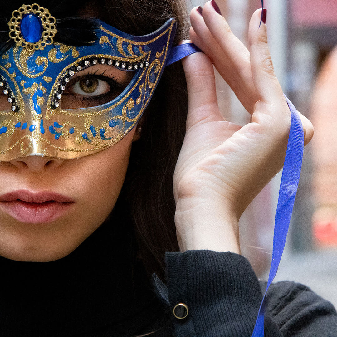 Shades of Life-masquerade,original Venetian Papier Mache Masks to Wear,  Handmade in Venice Or19 