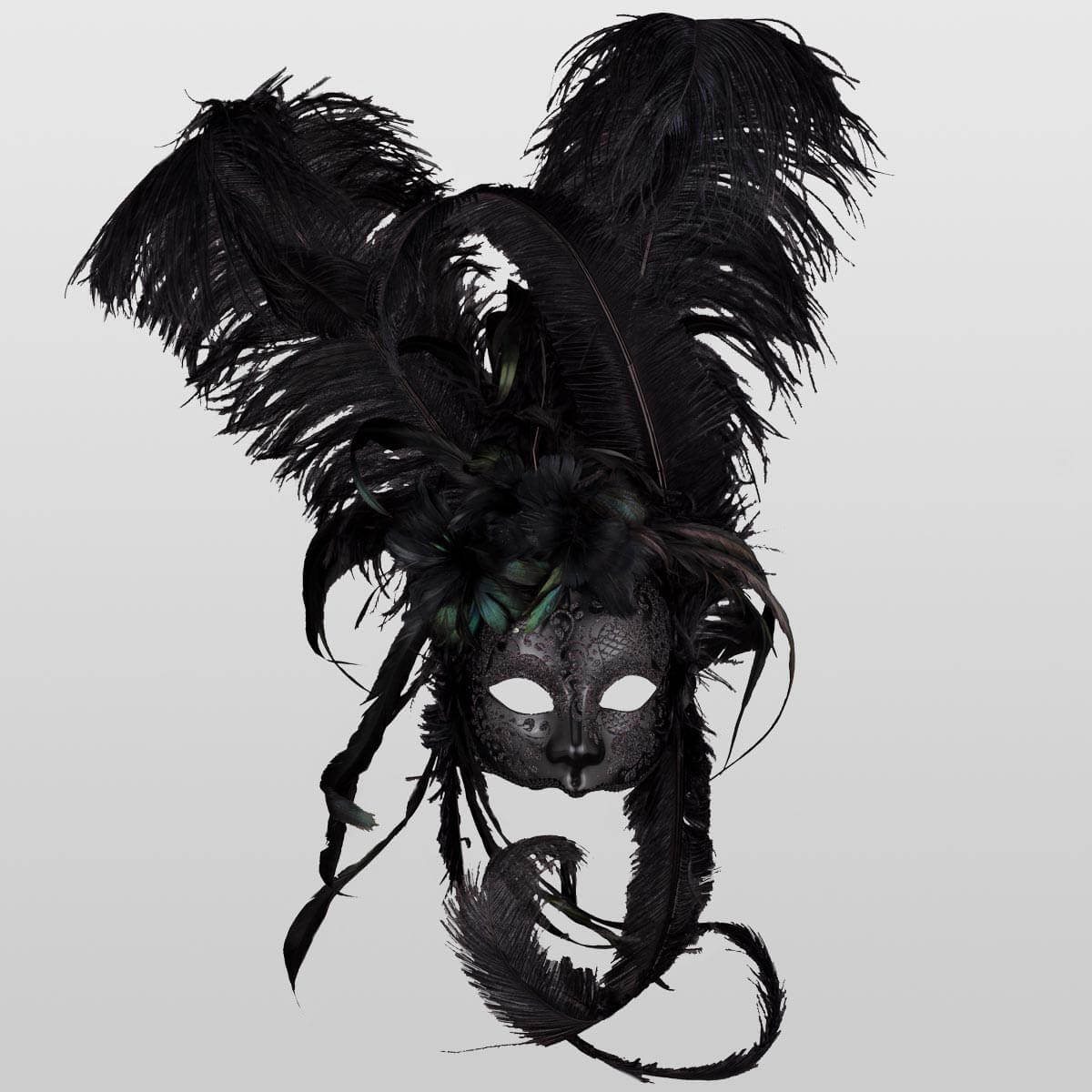 Masque Demi-face Jester (bouffon) Vénitien | Pour Halloween, Fêtes, Cosplay | Taille 19x34 Cm | Avec Sangle Ajustable