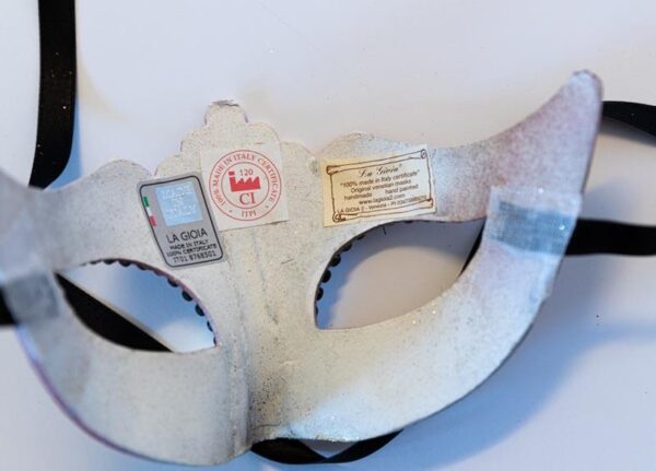 A2 certification de masque vénitien d'origine Made in Italy