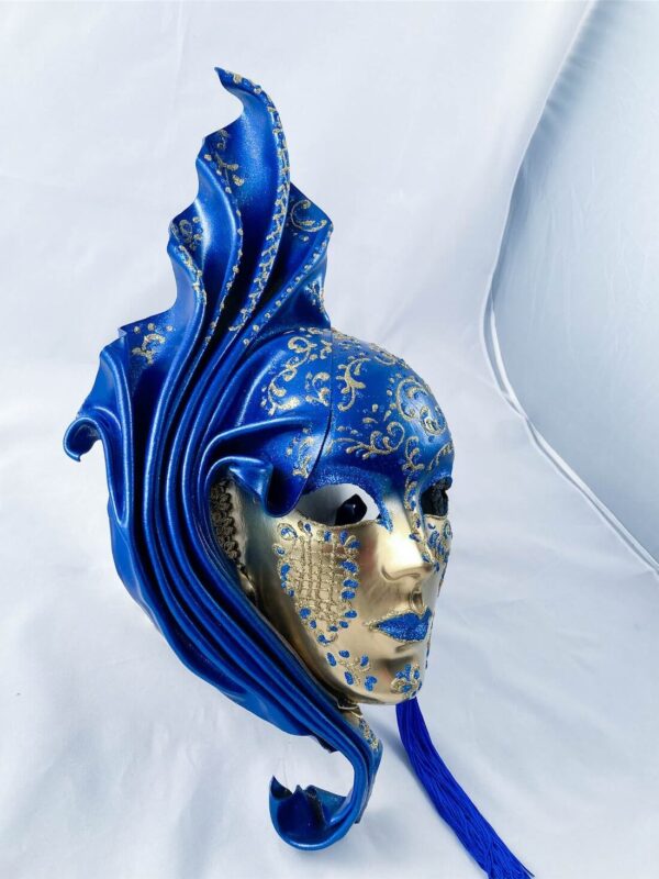 Fiamma-grande-Leather-venetian-mask-made-in-venice-blue-353-2